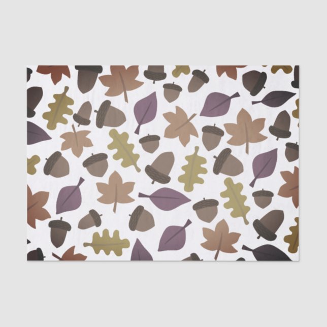Papel De Seda Acorn oscuro y hoja (Anverso)
