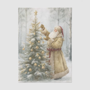 Papel De Seda Acrarela ciervo Santa Decoupage