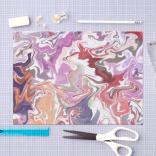 Papel De Seda Acrílico líquido rojo