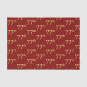 Papel De Seda Acto 77º (Setenta Y Séptimo) de Red, Faux Gold