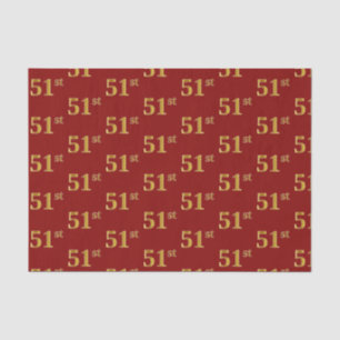 Papel De Seda Acto Red, Faux Gold 51st (Cincuenta Y Primer)