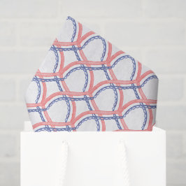 Papel De Seda Acuarela 4 de julio rojo blanco y azul