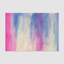 Papel De Seda Acuarela abstracta rosa azul blanco
