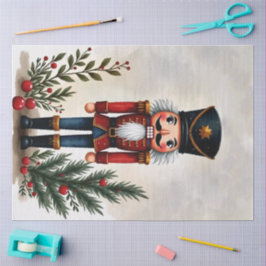 Papel De Seda Acuarela Cascanueces de Navidad Ilustrado