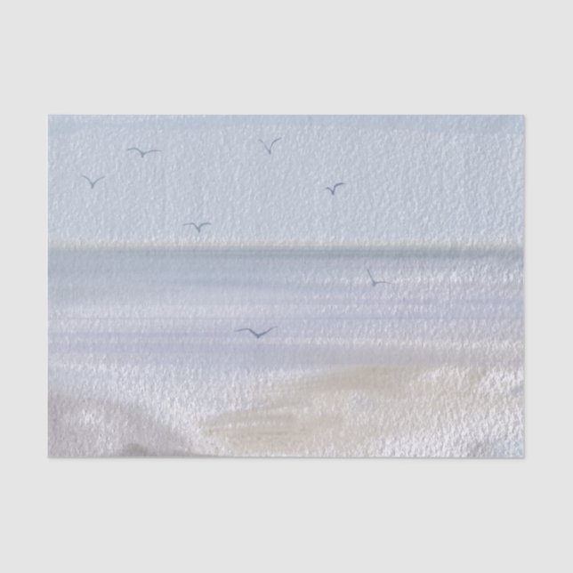 Papel De Seda Acuarela costera (Anverso)