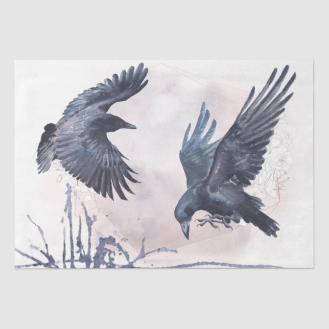 Papel De Seda Acuarela de Black Raven (Anverso)