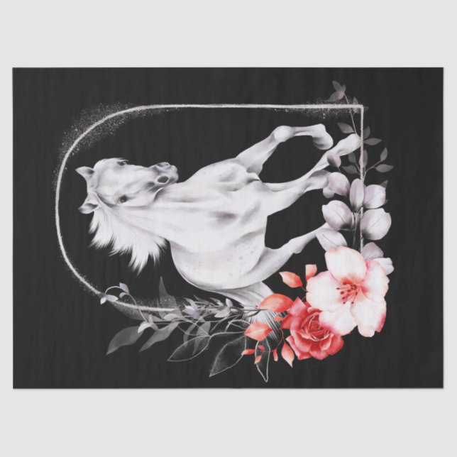 Papel De Seda Acuarela de caballo (Anverso)