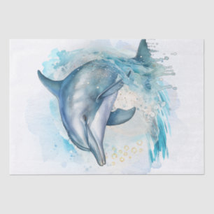 Papel De Seda Acuarela de delfín cutáneo