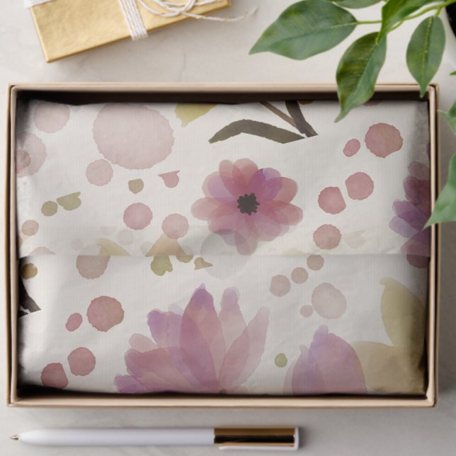 Papel De Seda Acuarela de flor silvestre rosa (Subido por el creador)