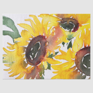 Papel De Seda acuarela de girasol brillante fabuloso 50