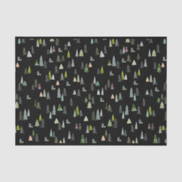 Papel De Seda acuarela de Ilustracion de árbol de Navidad