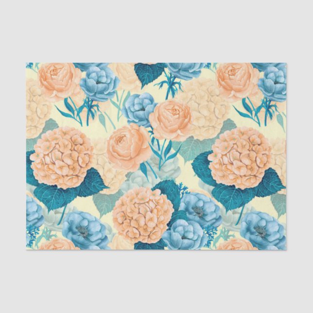 Papel De Seda Acuarela de jardín de primavera (Anverso)