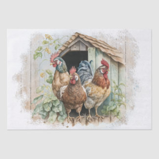 Papel De Seda Acuarela de la granja de primavera