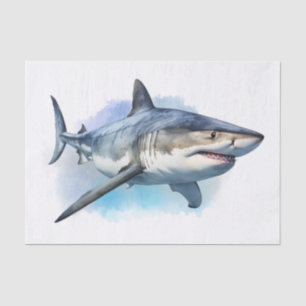 Papel De Seda Acuarela de tiburón