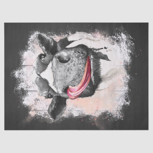 Papel De Seda Acuarela de vaca (Anverso)