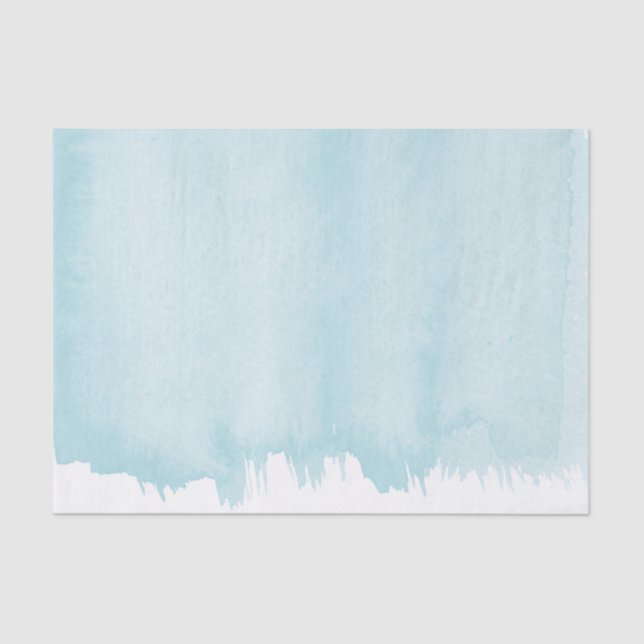 Papel De Seda Acuarela del azul de océano (Anverso)