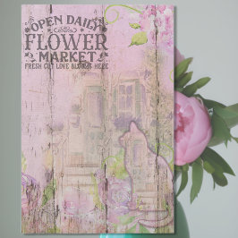 Papel De Seda Acuarela del mercado de flores de primavera