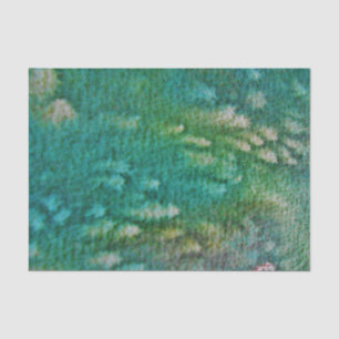 Papel De Seda Acuarela del verde azul