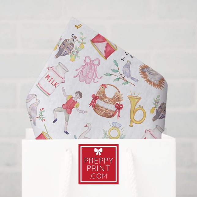 Papel De Seda Acuarela Doce días de Navidades (Subido por el creador)