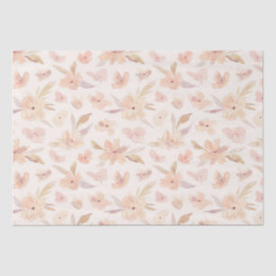 Papel De Seda Acuarela elegante suave floral  