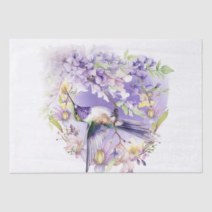 Papel De Seda Acuarela Floral de Hummingbird