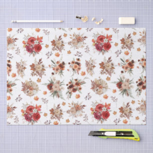 Papel De Seda acuarela floral otoño patrón otoño elegante