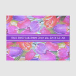 Papel De Seda Acuarela floral rosa