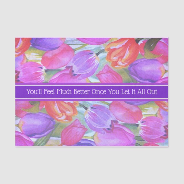 Papel De Seda Acuarela floral rosa (Anverso)