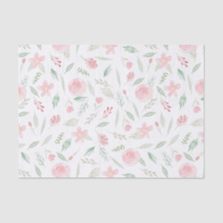 Papel De Seda Acuarela floral rosa Rubor
