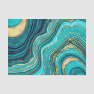 Papel De Seda Acuarela Geode Green Agate Malachite