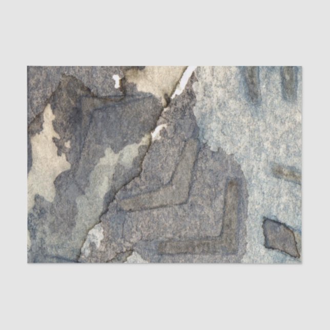 Papel De Seda acuarela gris-azul 2 del fondo (Anverso)