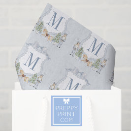 Papel De Seda Acuarela Monograma Regalo inicial de Escudo Nutcra