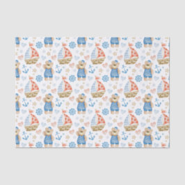 Papel De Seda Acuarela Náutica Cabeza de marinero