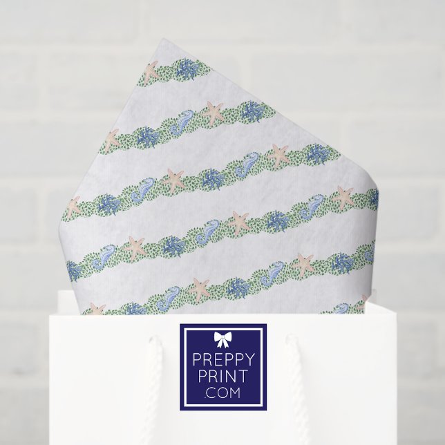 Papel De Seda Acuarela Navidades costeros Garland (Subido por el creador)