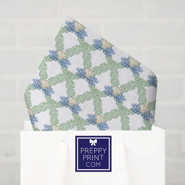 Papel De Seda Acuarela Navidades costeros Garland (Subido por el creador)