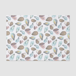 Papel De Seda Acuarela Ostra Costera Marina