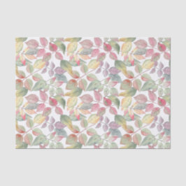 Papel De Seda Acuarela Otoño Deja Naturaleza Botánica