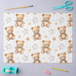 Papel De Seda Acuarela Pequeña Estrella Cuta De Oso De Nutrición