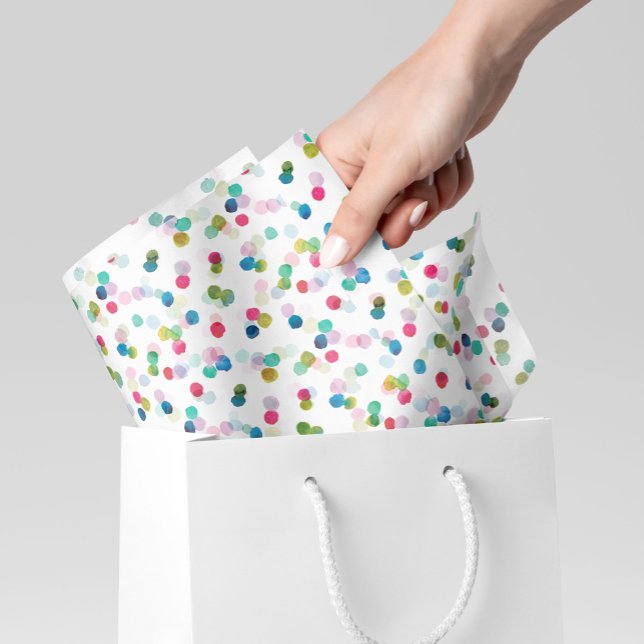 Papel De Seda Acuarela Polka Dot Poms (Subido por el creador)