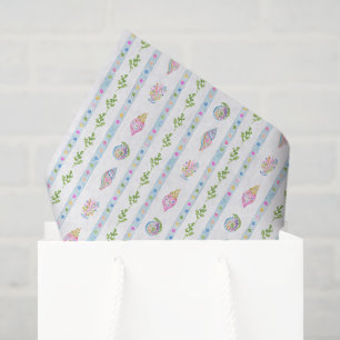 Papel De Seda Acuarela Preppy Costero Alegre y Brillante