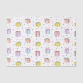 Papel De Seda Acuarela Presentes de Cumpleaños y Confetti