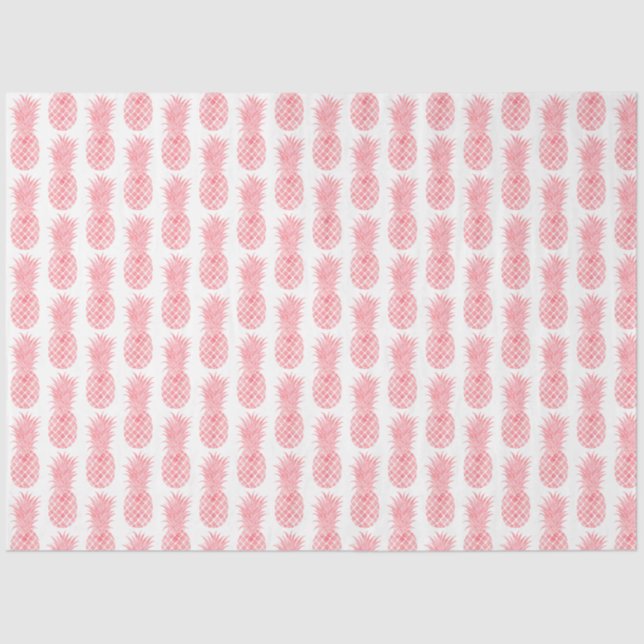 Papel De Seda Acuarela rosa Piña tropical (Anverso)