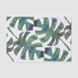 Papel De Seda Acuarela Rústica Palm deja Tropical