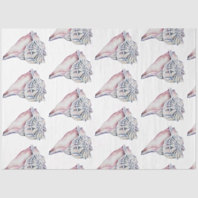 Papel De Seda Acuarela submarina SeaShell Series Design 15 (Anverso)