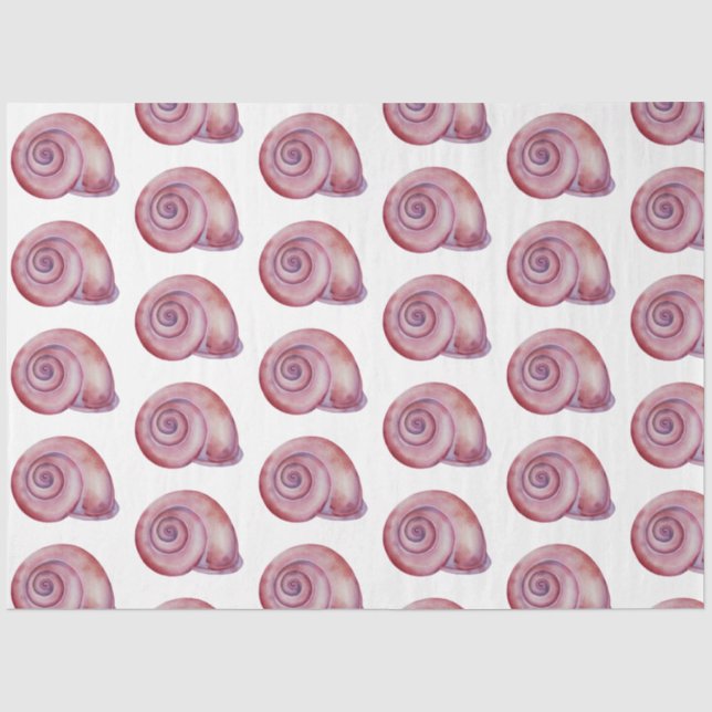 Papel De Seda Acuarela submarina SeaShell Series Design 18 (Anverso)
