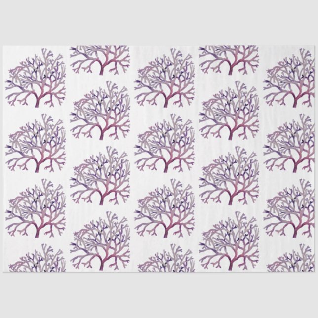 Papel De Seda Acuarela submarina SeaShell Series Design 31 (Anverso)