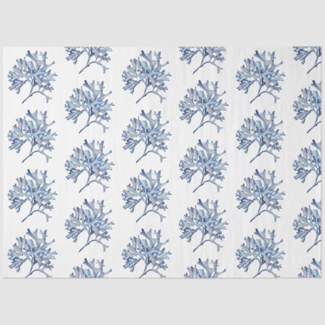 Papel De Seda Acuarela submarina SeaShell Series Design 32 (Anverso)