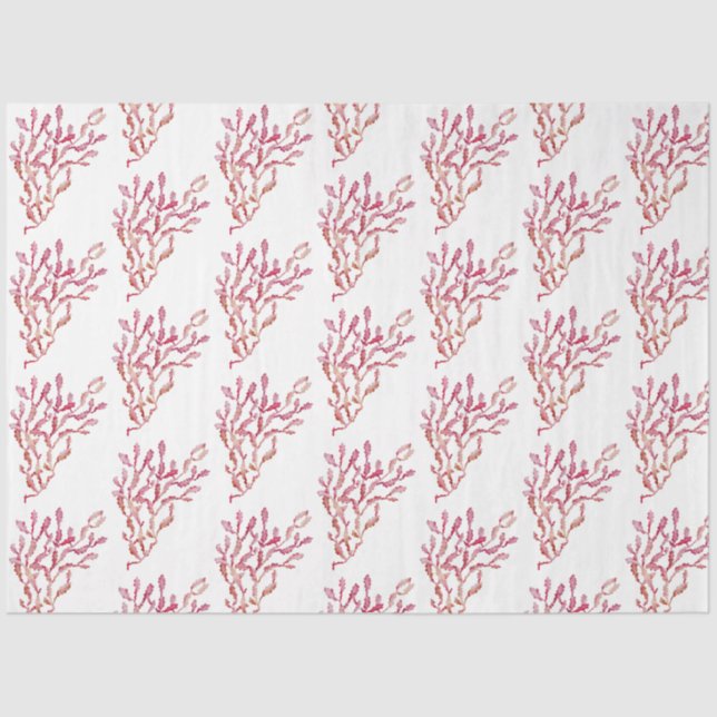 Papel De Seda Acuarela submarina SeaShell Series Design 33 (Anverso)