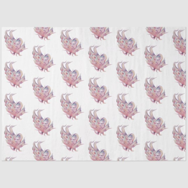 Papel De Seda Acuarela submarina SeaShell Series Design 34 (Anverso)