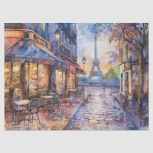 Papel De Seda Acuarela Torre Eiffel Vintage Decoupage